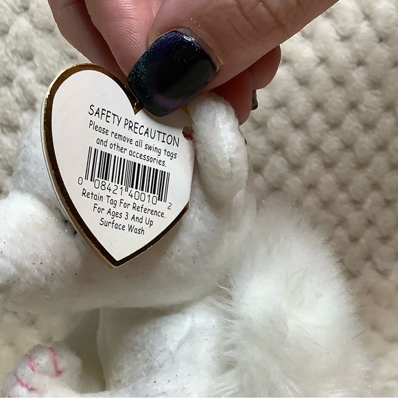 Vintage Ty Beanie Babies Plush Blessed Angel Bear Stuffed Animal Toy with Tags - Picture 12 of 16